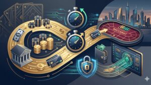 Современная иллюстрация платежных методов для игры в баккара с высокими ставками в онлайн-казино