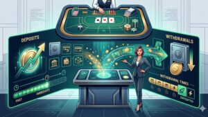 Современная иллюстрация платежных систем и финансовых транзакций для казино с высокими лимитами ставок